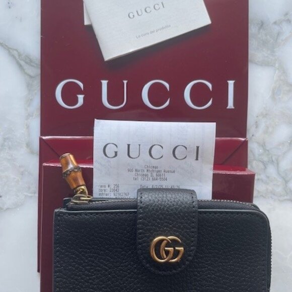 GUCCI - Medium Double G wallet with bamboo NEW in box ! - Picture 2 of 6
